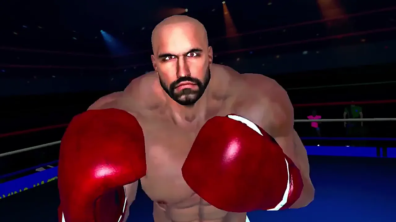 The AI opponent bobs and weaves out of the way of the player's punches